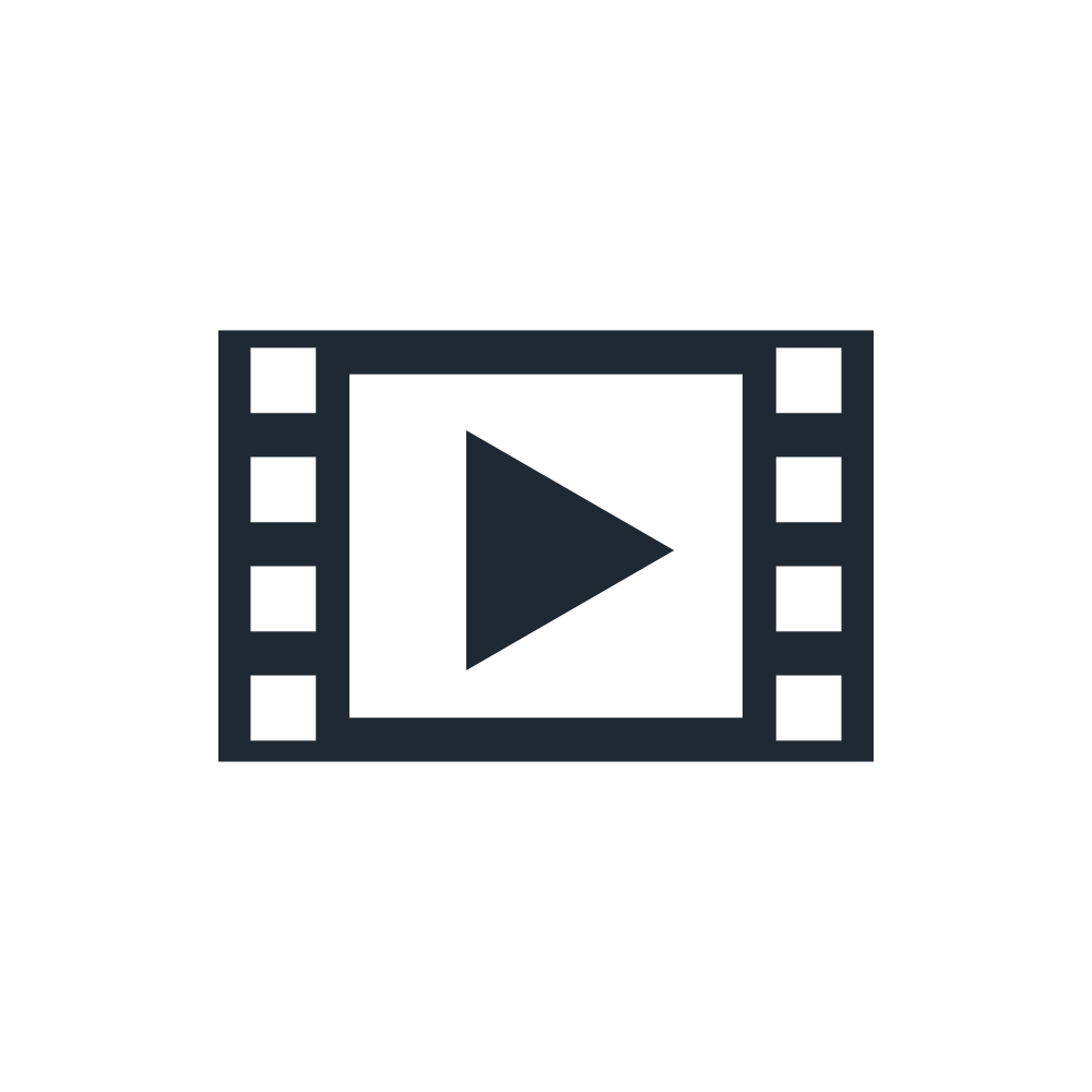 icon-e-movie- film slice with "play" arrow in the middle